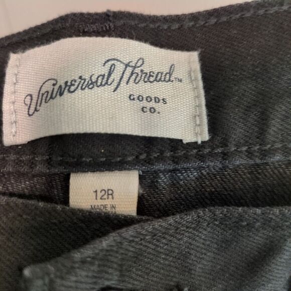 Universal Thread 12 Mid Rise Relaxed Super Wide-Leg Jeans Black Women's - Picture 7 of 7